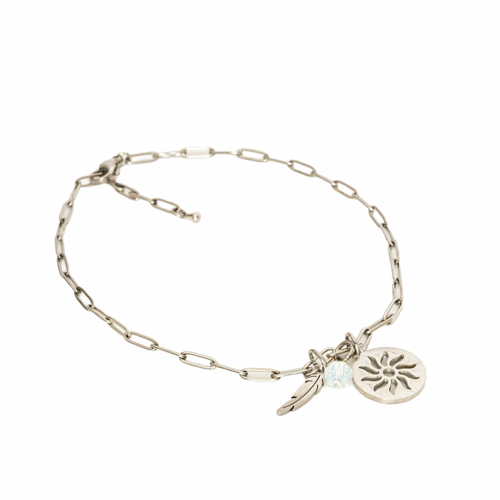 Summer Island Annika Anklet in Stainless Steel (Customisable)