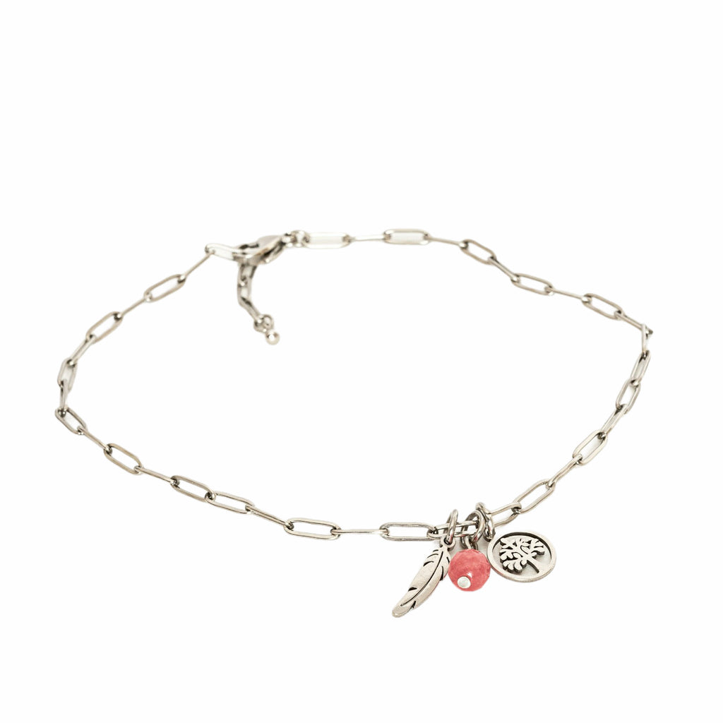 Summer Island Annika Anklet in Stainless Steel (Customisable)