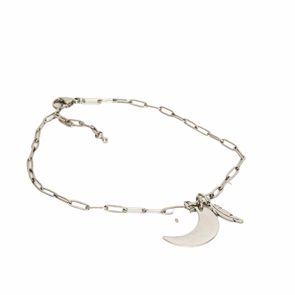 Summer Island Annika Anklet in Stainless Steel (Customisable)