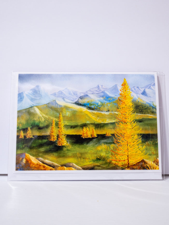 "Alpine Larches" Greeting Card