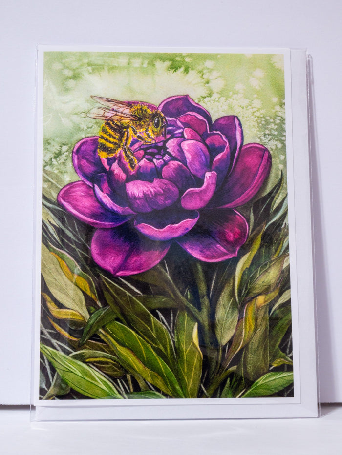"Peony" Greeting Card