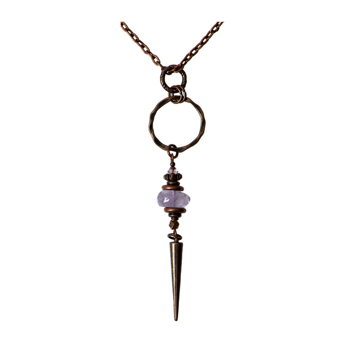 Amethyst with Copper Spike