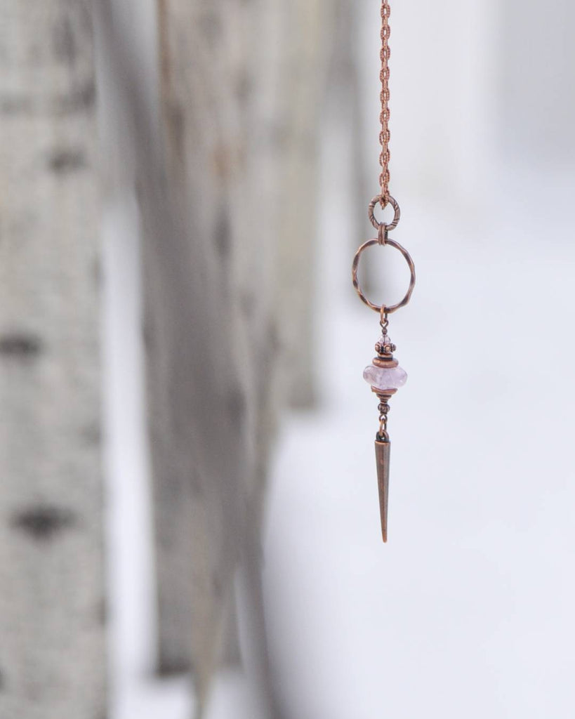 Amethyst with Copper Spike