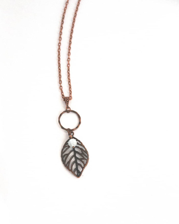 "Aquamarine" & Leaf in Copper